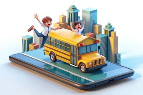 Parents-monitoring-real-time-school-bus-tracking-system